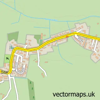 Street map sample of Star, Fife