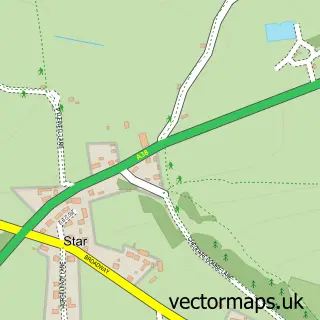 Street map sample of Star, Somerset