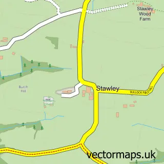 Street map sample of Stawley, Somerset