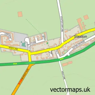 Street map sample of Staxton, North Yorkshire