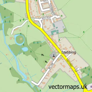 Street map sample of Stebbing, Essex