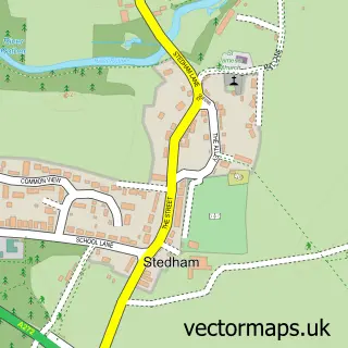 Street map sample of Stedham, West Sussex