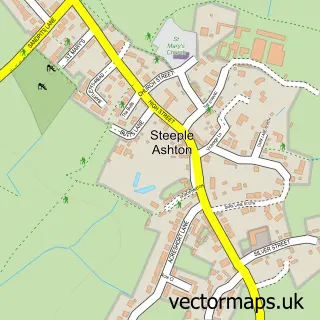 Street map sample of Steeple Ashton, Wiltshire