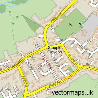 Street map sample of Steeple Claydon, Buckinghamshire