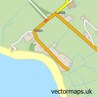 Street map sample of Stein, Ross and Cromarty
