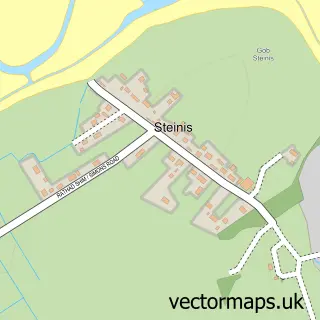 Street map sample of Steinis, Western Isles