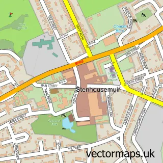 Street map sample of Stenhousemuir, Stirling and Falkirk