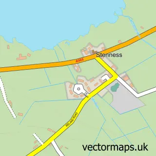 Street map sample of Stenness, Orkney