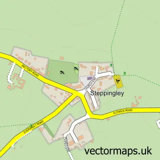 Street map sample of Steppingley, Bedfordshire