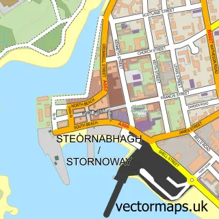 Street map sample of Steòrnabhagh, Western Isles