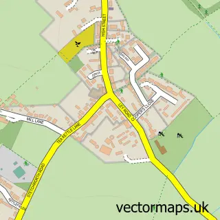 Street map sample of Stetchworth, Cambridgeshire