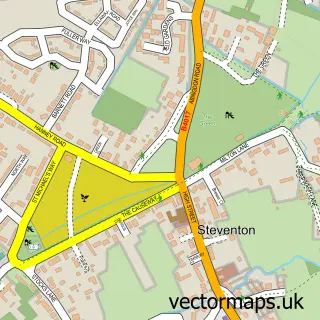Street map sample of Steventon, Oxfordshire