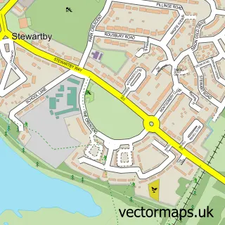 Street map sample of Stewartby, Bedfordshire