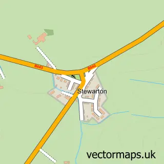 Street map sample of Stewarton, Argyll and Bute