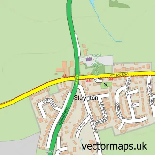 Street map sample of Steynton, Dyfed