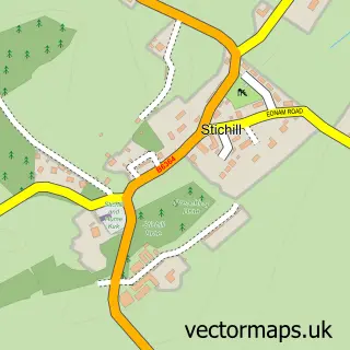 Street map sample of Stichill, Roxburgh, Ettrick and Lauderdale