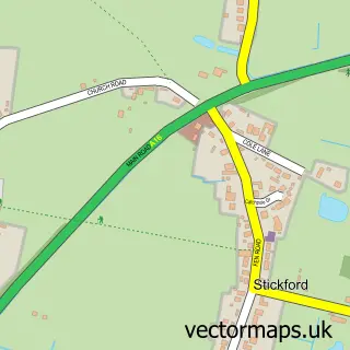 Street map sample of Stickford, Lincolnshire