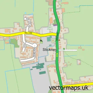 Street map sample of Stickney, Lincolnshire