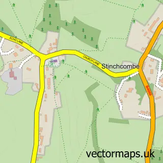 Street map sample of Stinchcombe, Gloucestershire