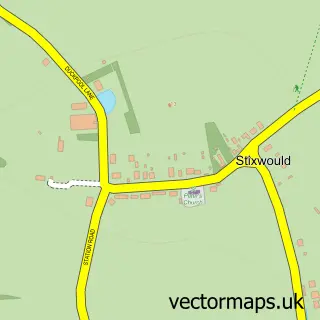 Street map sample of Stixwould, Lincolnshire