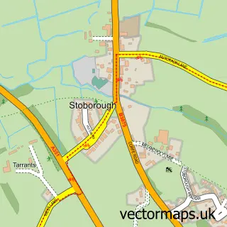 Street map sample of Stoborough, Dorset
