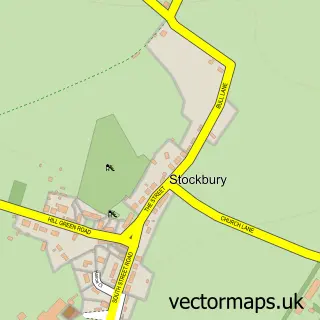 Street map sample of Stockbury, Kent