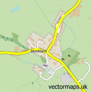 Street map sample of Stockland, Devon