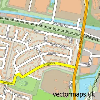 Street map sample of Stockley, Greater London