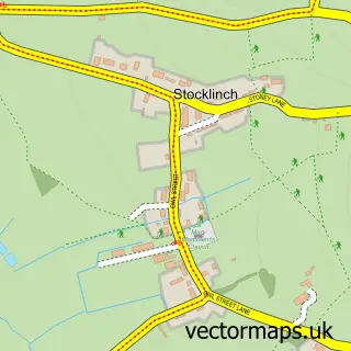 Street map sample of Stocklinch, Somerset