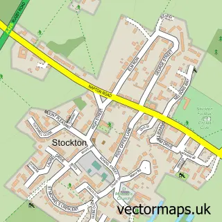 Street map sample of Stockton, Warwickshire