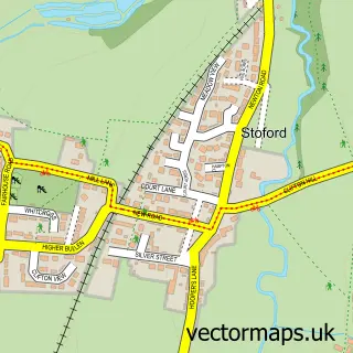 Street map sample of Stoford, Somerset