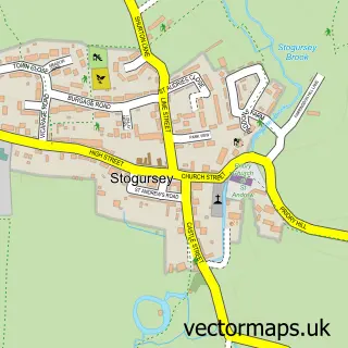 Street map sample of Stogursey, Somerset
