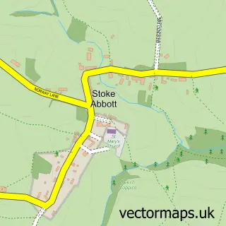 Street map sample of Stoke Abbott, Dorset