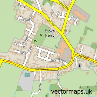Street map sample of Stoke Ferry, Norfolk