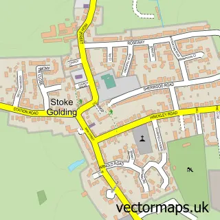 Street map sample of Stoke Golding, Leicestershire