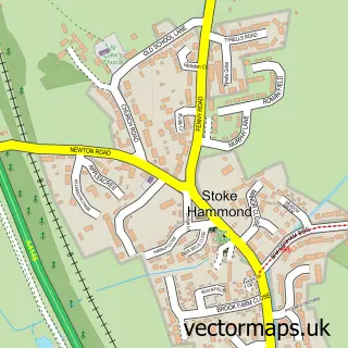 Street map sample of Stoke Hammond, Buckinghamshire
