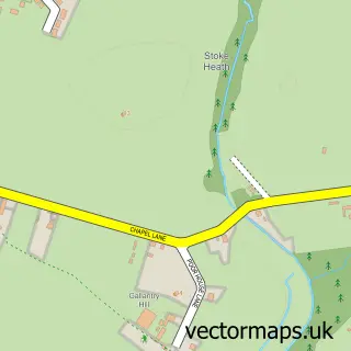 Street map sample of Stoke Heath, Shropshire