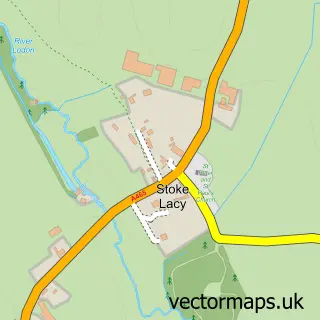 Street map sample of Stoke Lacy, Herefordshire