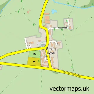 Street map sample of Stoke Lyne, Oxfordshire