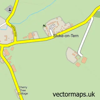 Street map sample of Stoke on Tern, Shropshire