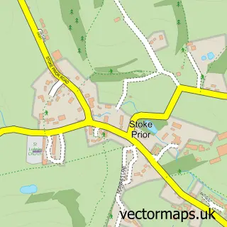 Street map sample of Stoke Prior, Herefordshire