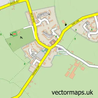 Street map sample of Stoke St Gregory, Somerset
