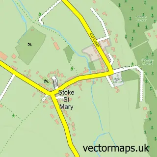 Street map sample of Stoke St Mary, Somerset