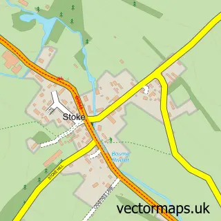Street map sample of Stoke, Hampshire