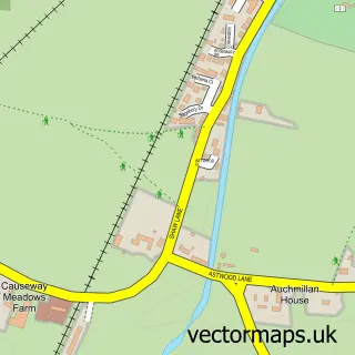 Street map sample of Stoke Works, Worcestershire
