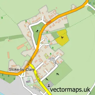 Street map sample of Stoke-by-Clare, Suffolk