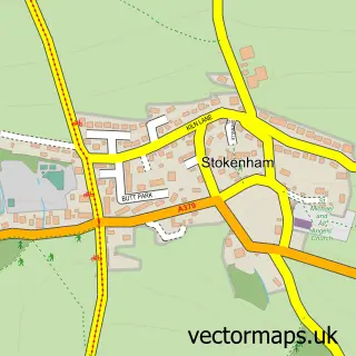 Street map sample of Stokenham, Devon
