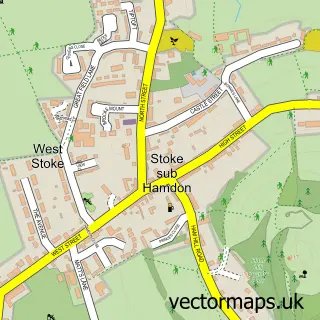 Street map sample of Stoke-sub-Hamdon, Somerset