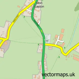 Street map sample of Ston Easton, Somerset