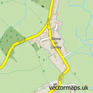 Street map sample of Stone in Oxney, Kent
